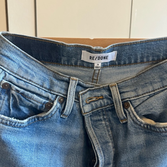 Re/Done Blue Ripped Jeans - Picture 2 of 4